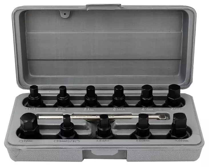 Öljytulppahylsysarja 3/8" 12-os. - Korjaamotyökalut - 795609721400 - 1