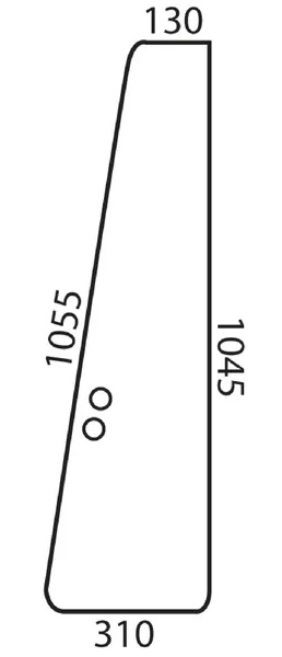 Ovilasi, etummainen (MF 3389399M2) - Ohjaamon lasit - 3660980021760 - 1