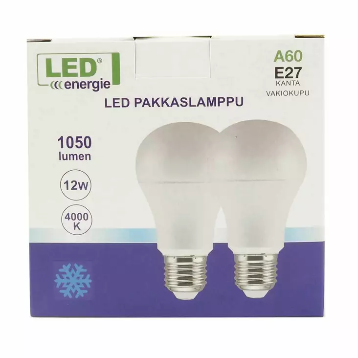 Pakkaslamppu LED 12W 1050lm, 4000K - E27-kanta - 6430066033270 - 1