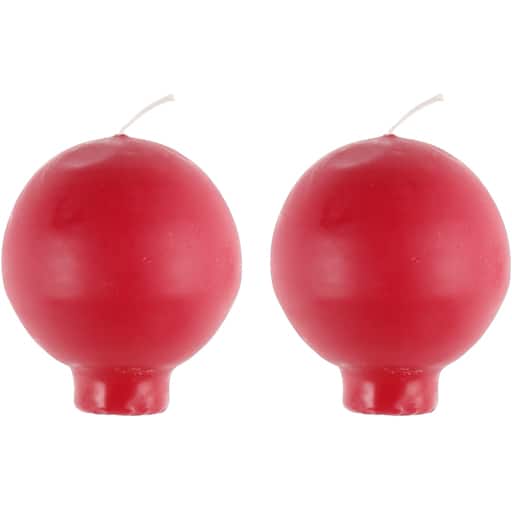 Polar pallokynttilä jalallinen tummanpunainen - Kynttilät - 6410416114620 - 1