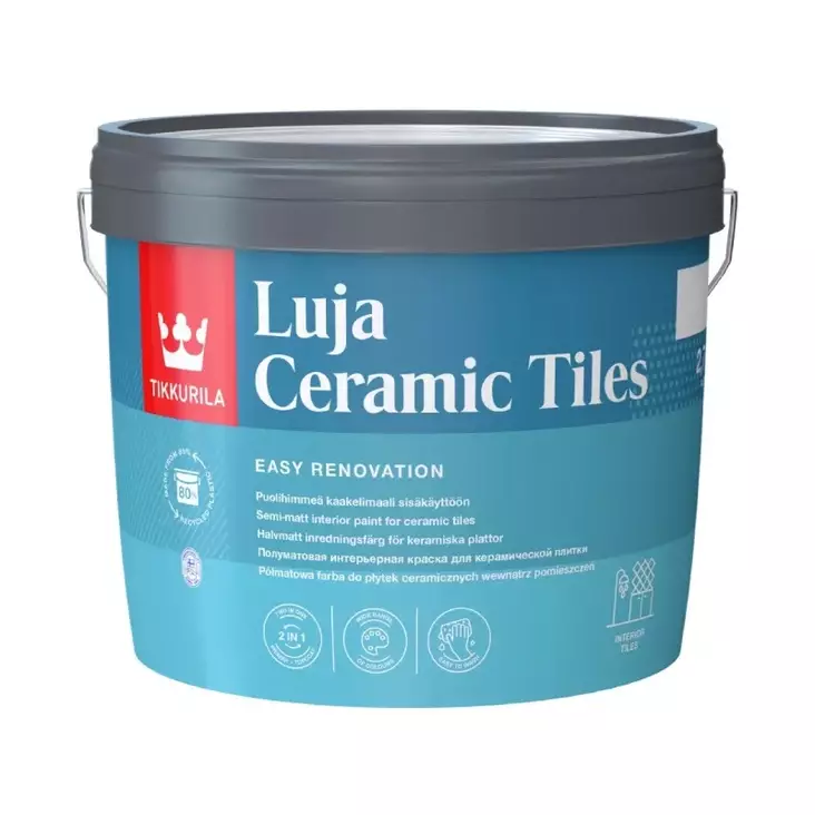 Tikkurila Luja Ceramic Tiles 0,9 l sävytettävä - Sisämaalit - 6408070118450 - 1