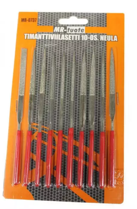 Timanttiviilasetti 10-os. neula - Hiomatarvikkeet - 6430032154350 - 1