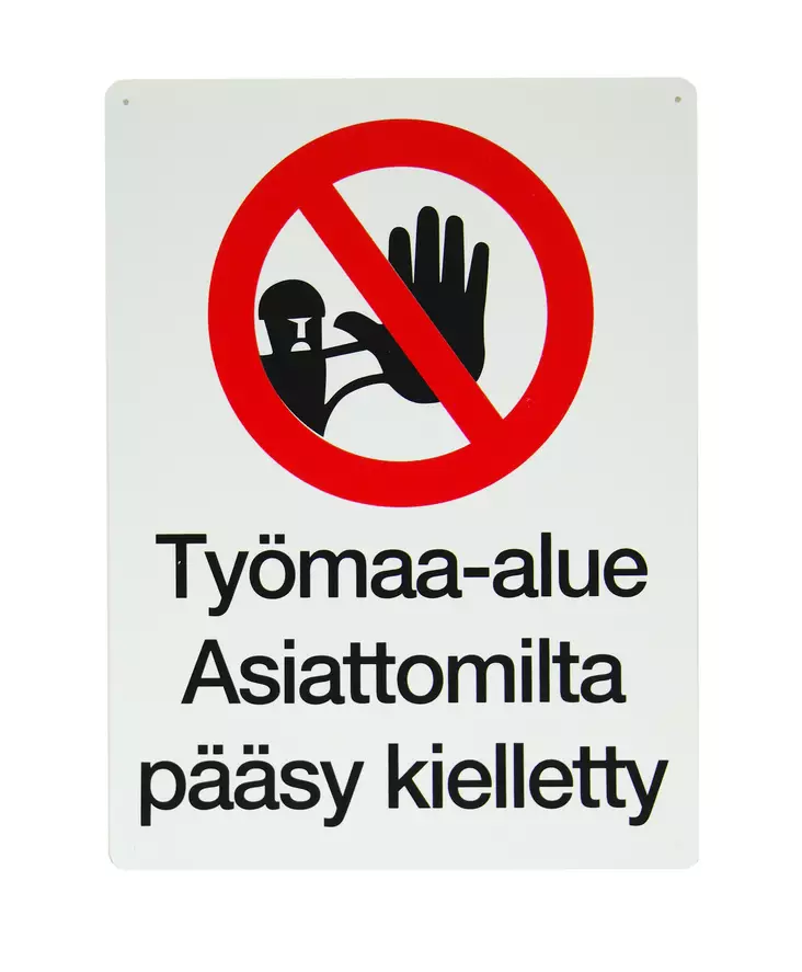 Työmaa-alue -kyltti - Turvallisuustuotteet - 6430050628260 - 1