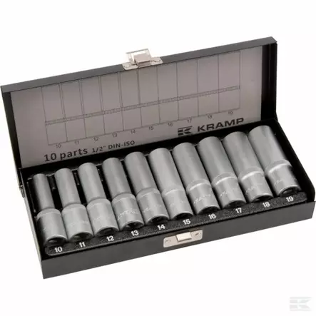 Hylsysarja 1/2"-10-19 mm 77mm - Hylsyt ja -sarjat - 8716106909681 - 1