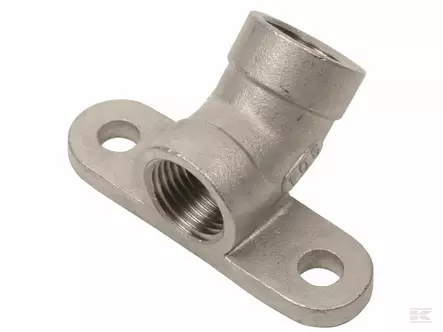 Venttiilin seinäkiinnike - ruostumaton - 1/2""x 1/2" - 45º - pulttireiät 8 mm - Juomakuppien varaosat - 5700030204281 - 1