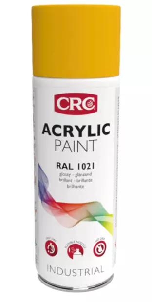 CRC Acrylic Paint RAL1021 Rape Yellow 400ml - Spraymaalit - 5412386006111 - 1