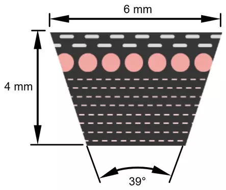 Kiilahihna Optibelt VB 6 x 600 mm - Hihnat ja tarvikkeet - 4014486009651 - 2