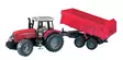 Bruder Massey Ferguson 7480 kippiperävaunulla - Bruder työkonelelut - 8719493962741 - 1