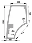 Ovilasi, vasen (Fendt H816810030330) - Ohjaamon lasit - 3660980032551 - 1