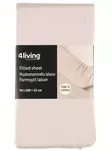 Muotoonommeltu lakana 80-90x200+25 cm beige - Saunatarvikkeet - 6410416334141 - 2
