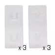 Voimakoukut 60 x 70 mm 6 kpl nanoteippikiinnityksellä - Seinäkoukut, naulakot - 6438152023341 - 2