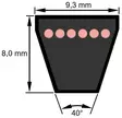 Kiilahihna 3V 375, 953 mm - Hihnat ja tarvikkeet - 4014486043921 - 2
