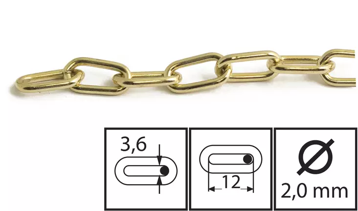 Habo koristeketju 200 2 m eri värejä - Kettingit ja vaijerit - 7317900090431 - 1