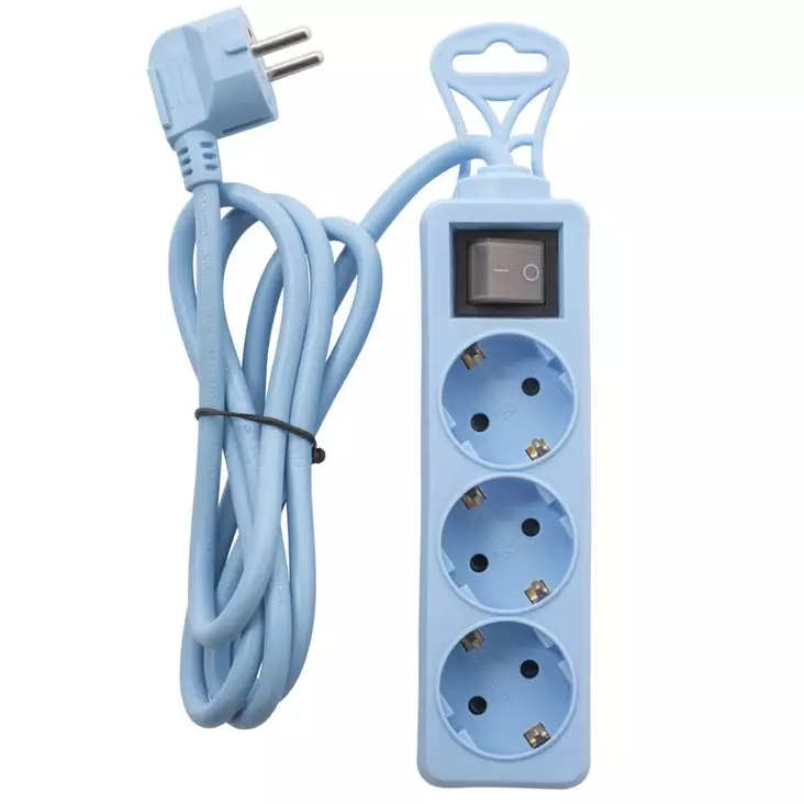 Jatkojohto 4-os.+ kytkin v.sin 1,5m - Jatkojohdot - 6435200256591 - 1