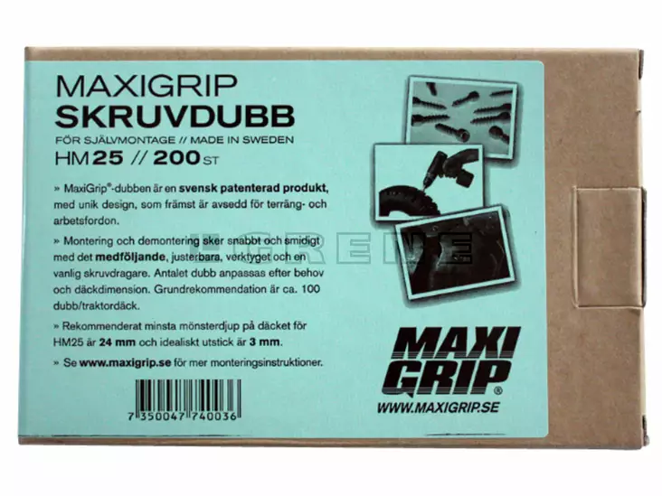 Maxi Grip kovametallinasta 25 mm 200 kpl - Muut traktoritarvikkeet - 7350047740241 - 1