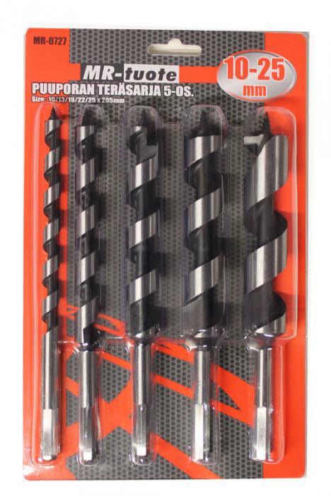 Puuporanteräsarja 5-os. 205 mm - Puuporanterät - 6430013067631 - 1