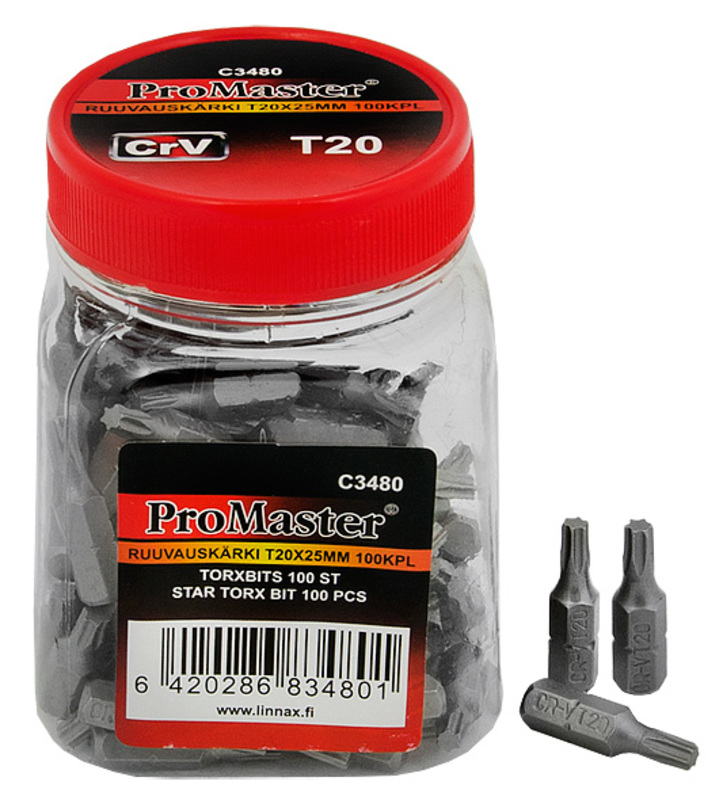 Ruuvauskärki 25 mm 100 kpl - Ruuvauskärjet ja -sarjat - 6420286834801 - 1