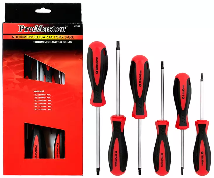 Ruuvimeisselisarja Torx 6-os. - Ruuvimeisselit ja -sarjat - 6420286835631 - 1