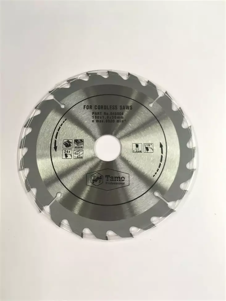 Tamo pyörösahanterä 190x1,8mmx24Tx30mm - Sirkkelin- ja pyörösahanterät - 6420613774831 - 1