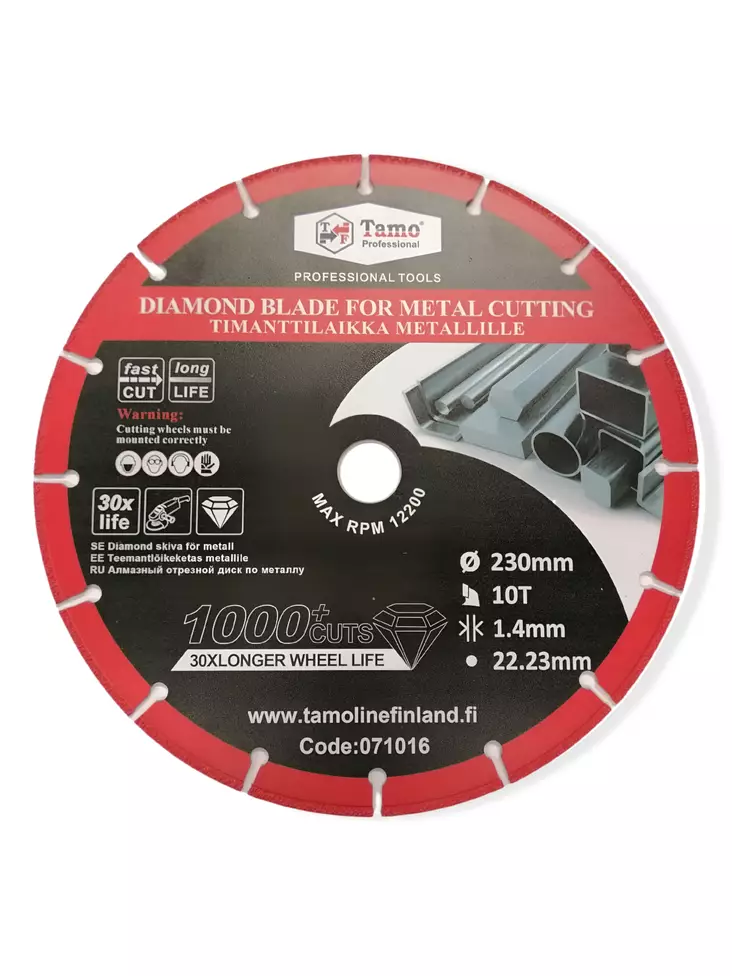 Tamo timanttilaikka metalli 230x1,4x22,2 - Katkaisulaikat - 6420613777801 - 1
