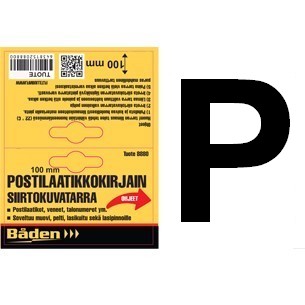 Tarrakirjain P 100 mm - Postilaatikot ja numerot - 6438152088531 - 1