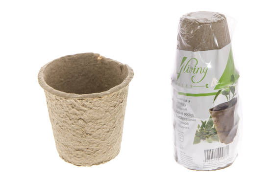 Turveruukku pyöreä 8x8cm 12 kpl/pkt - Taimikasvatus - 6410411009631 - 1