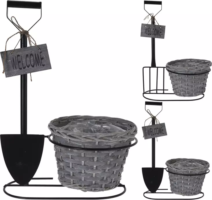 Welcome kukkakori telineellä - Ruukut, vaasit, korit - 8719202907551 - 1