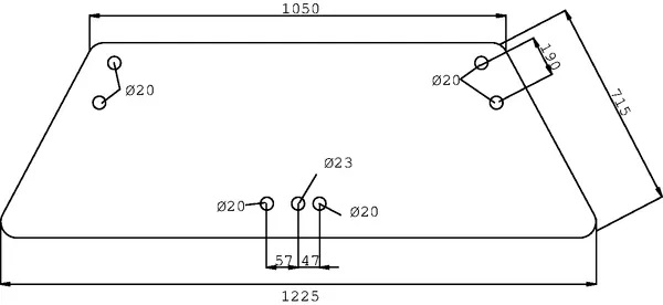 Tuulilasi, ylempi (Deutz-Fahr 04363115) - Ohjaamon lasit - 3660980005791 - 1