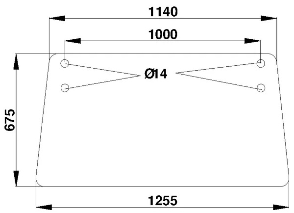 Takalasi, ylempi (Case IH 1284629C3) - Ohjaamon lasit - 3660980017091 - 1
