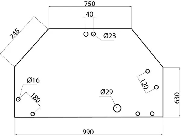 Takalasi, ylempi (Fendt 816810050010) - Ohjaamon lasit - 3660980021111 - 1