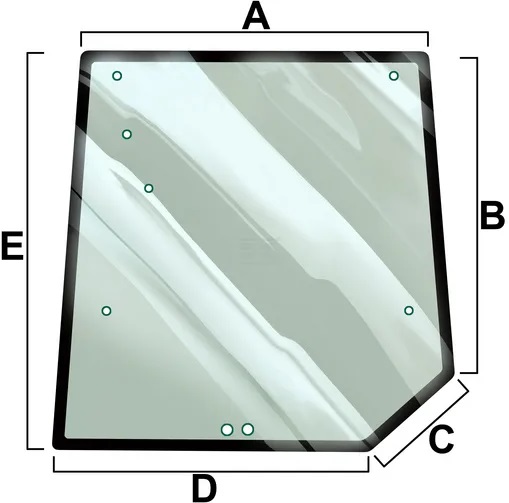 Takalasi, ylempi (MF 3715438M1) - Ohjaamon lasit - 5035776840531 - 1