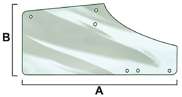 Ovilasi, oikea (JD L169103, L213355 ja L77648) - Ohjaamon lasit - 5035776844881 - 1