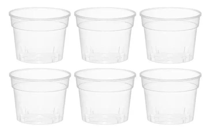 Muoviruukku kirkas 13 cm 6 kpl - Taimikasvatus - 6410416535531 - 1
