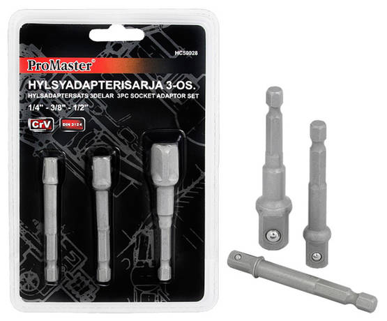 Hylsyadapterisarja 3-os. - Hylsyt ja -sarjat - 6420286014951 - 1