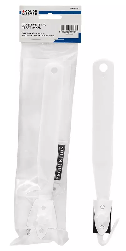 Tapettiveitsi ja terät 10 kpl - Maalaus ja muuraus - 6420286103341 - 1