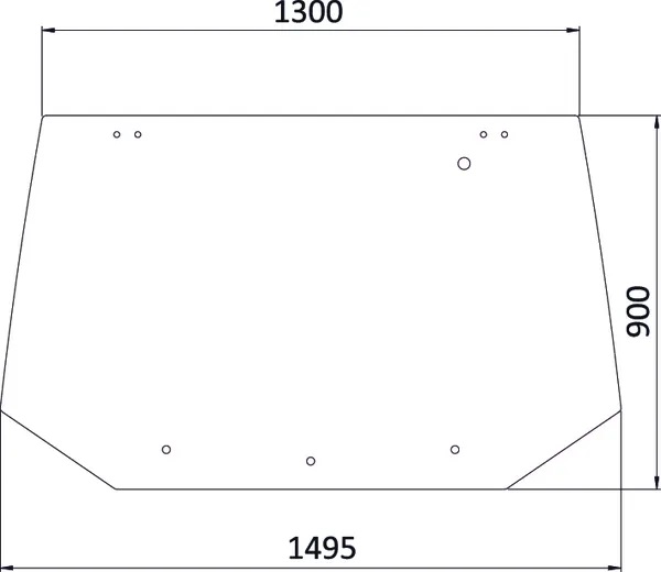 Takalasi, ylempi (Ford 81865244) - Ohjaamon lasit - 8716106304271 - 1