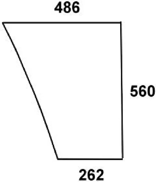 Tuulilasi, alempi oikea (JD L62576) - Ohjaamon lasit - 8719774671751 - 1