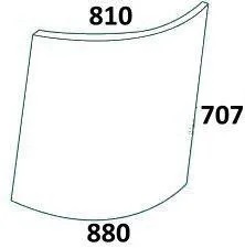 Tuulilasi, ylempi oikea (JD R50753) - Ohjaamon lasit - 8719774885301 - 1