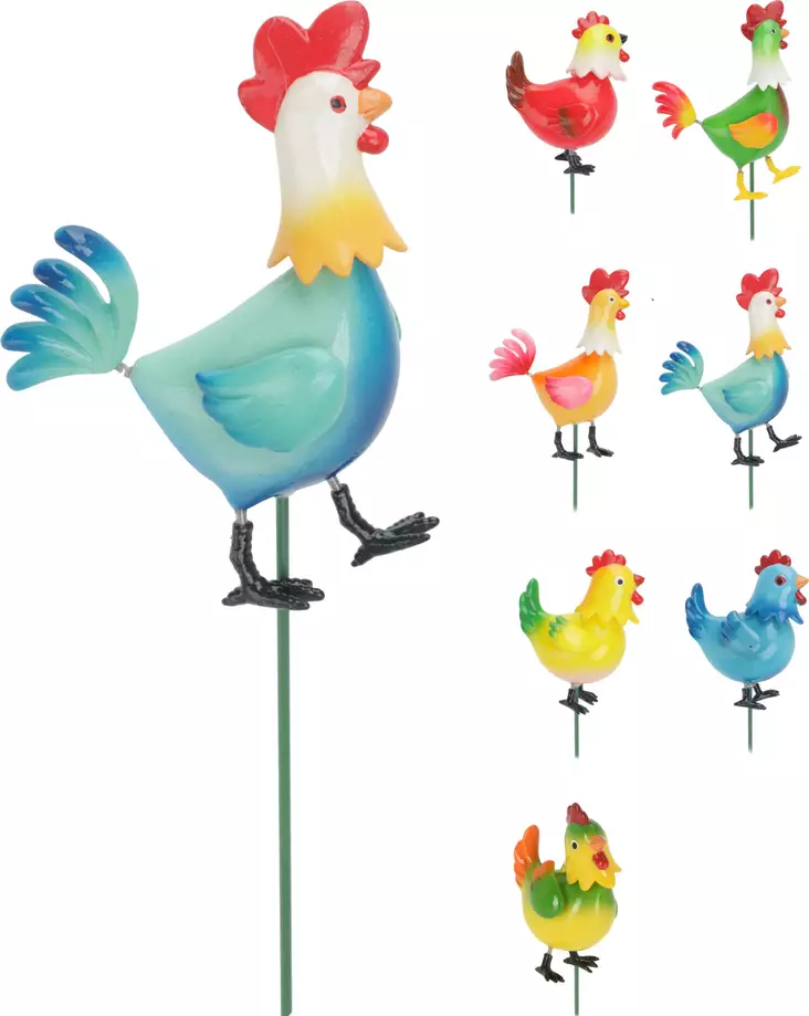 Puutarhakoriste kukko / kana - Puutarhapatsaat, koristeet - 8720573984911 - 1