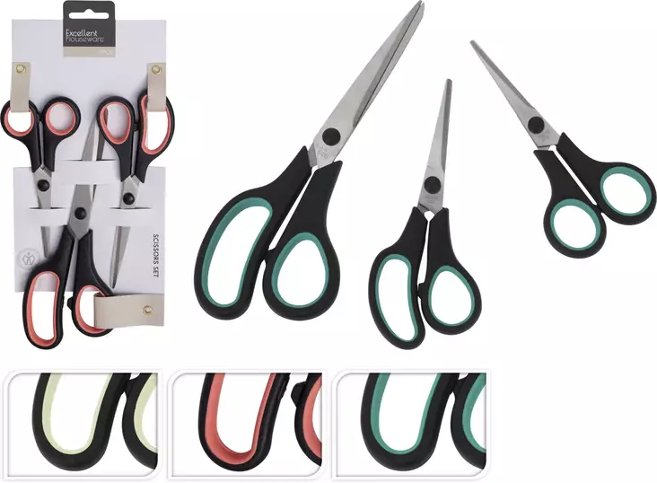 Askartelusakset 3 paria / setti - Askartelutarvikkeet - 8721037570121 - 1