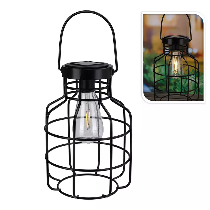 Aurinkokennovalo musta ripustettava - Tunnelmavalot - 8720573479141 - 1