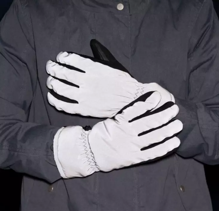 Heijastavat hanskat musta lasten koot - Retkeilyasusteet - 6410416306421 - 1