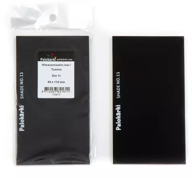 Hitsausmaskin lasi tumma 60x110mm Din11 - Muut hitsaustarvikkeet - 8712067821611 - 1