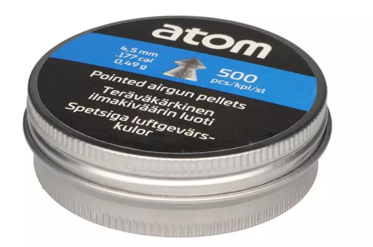 Ilmakiväärin luoti terävä 4,5 mm 500 kpl - Ilma-aseet - 6410416357201 - 1