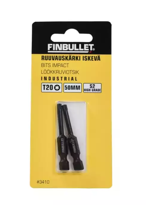Konekärki iskevä T20*50mm 2kpl - Ruuvauskärjet ja -sarjat - 6438152034101 - 1