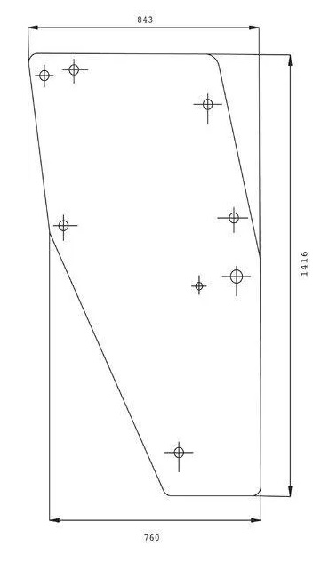 Ovilasi, vasen (Deutz-Fahr 04347342) - Ohjaamon lasit - 3660980024341 - 1