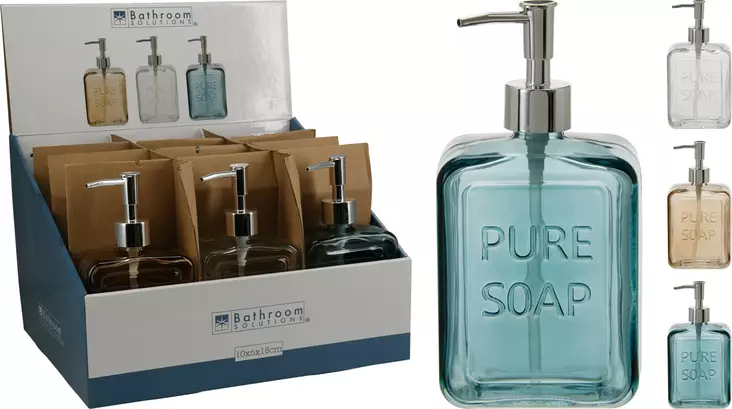 Saippua-annostelija lasinen 500 ml - Kosmetiikka - 8721037585491 - 1