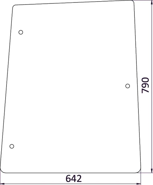 Sivulasi, oikea (CNH 82029320) - Ohjaamon lasit - 3660980024631 - 1