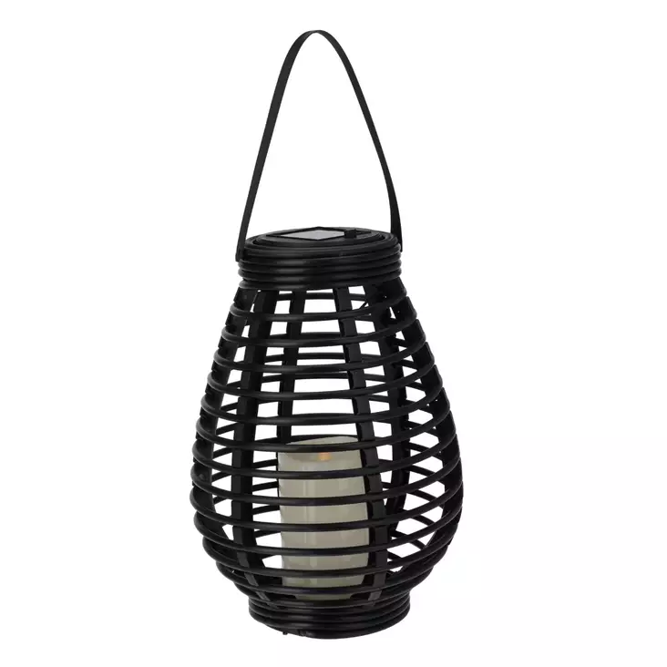 Solar lyhty musta kork. 26 cm - Tunnelmavalot - 8720573479561 - 1