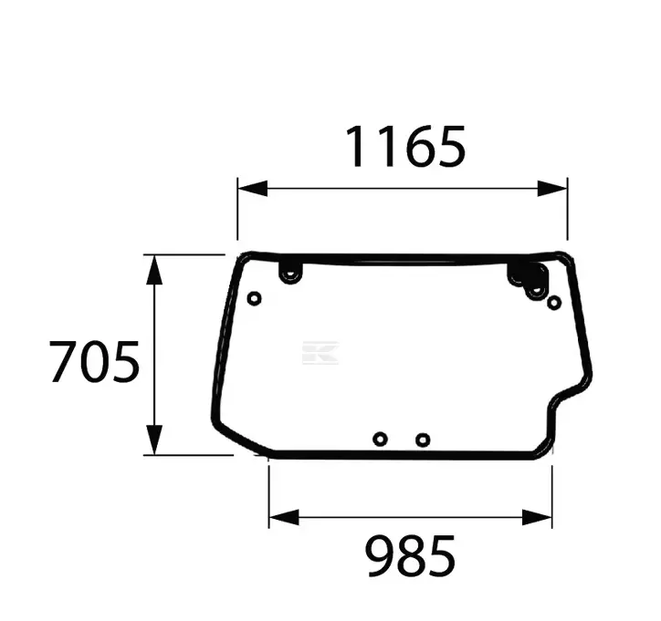 Takaikkuna SLH (DF 00121438030) - Ohjaamo ja kori - 3660980070201 - 1